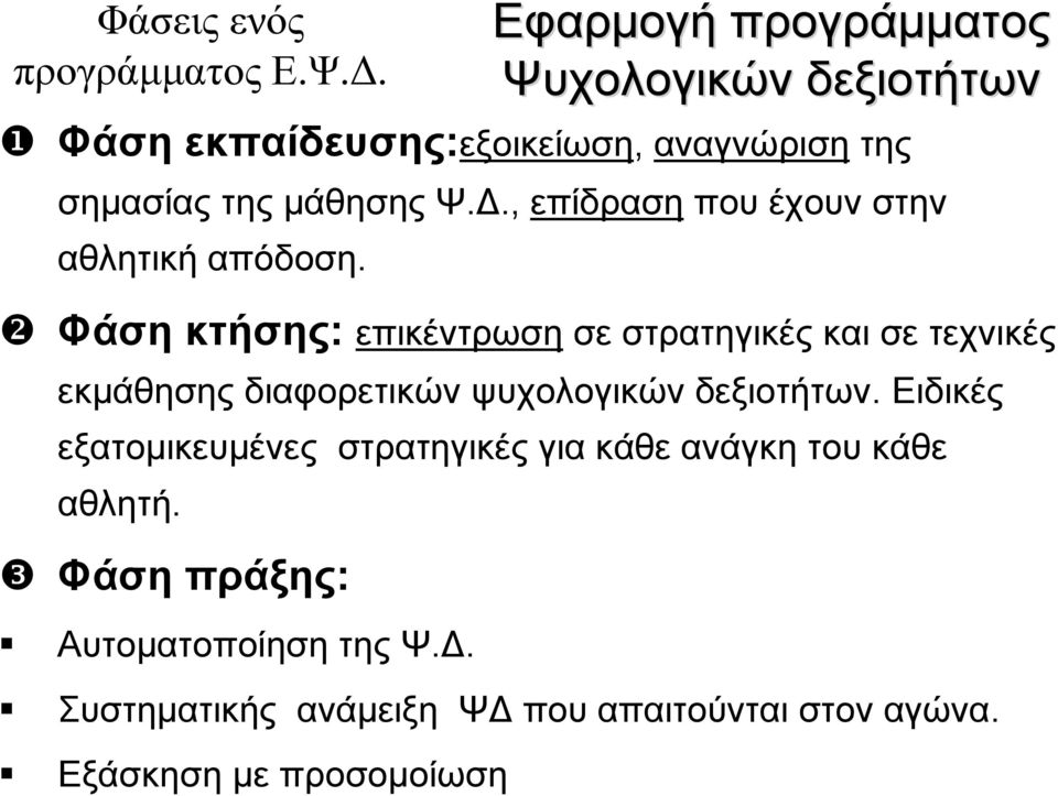 , επίδραση που έχουν στην αθλητική απόδοση.