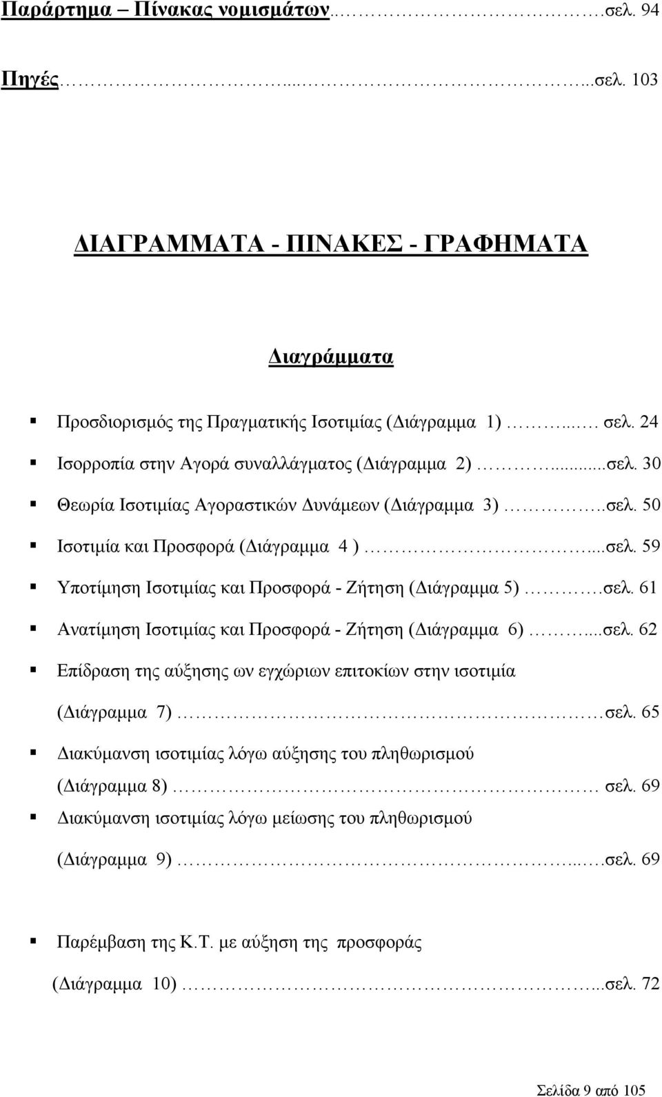 σελ. 61 Ανατίμηση Ισοτιμίας και Προσφορά - Ζήτηση (Διάγραμμα 6)...σελ. 62 Επίδραση της αύξησης ων εγχώριων επιτοκίων στην ισοτιμία (Διάγραμμα 7) σελ.