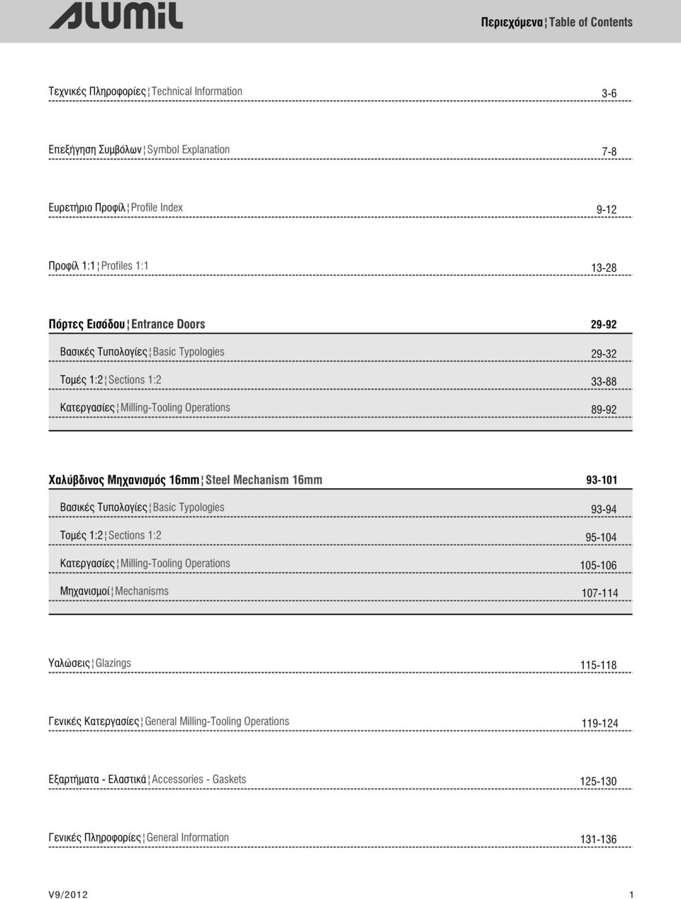 16mm Steel Mechanism 16mm 93-101 Βασικές Τυπολογίες Basic Typologies 93-9 Τομές 1:2 Sections 1:2 95-10 Κατεργασίες Milling-Tooling Operations Μηχανισμοί Mechanisms 105-106 107-11