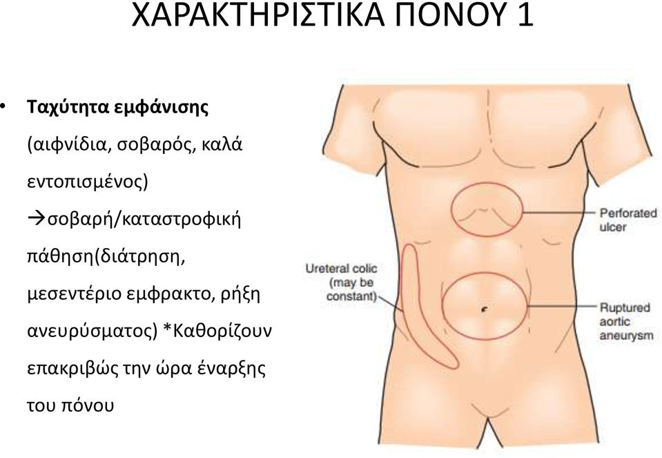 σοβαρή/καταστροφική πάθηση(διάτρηση, μεσεντέριο