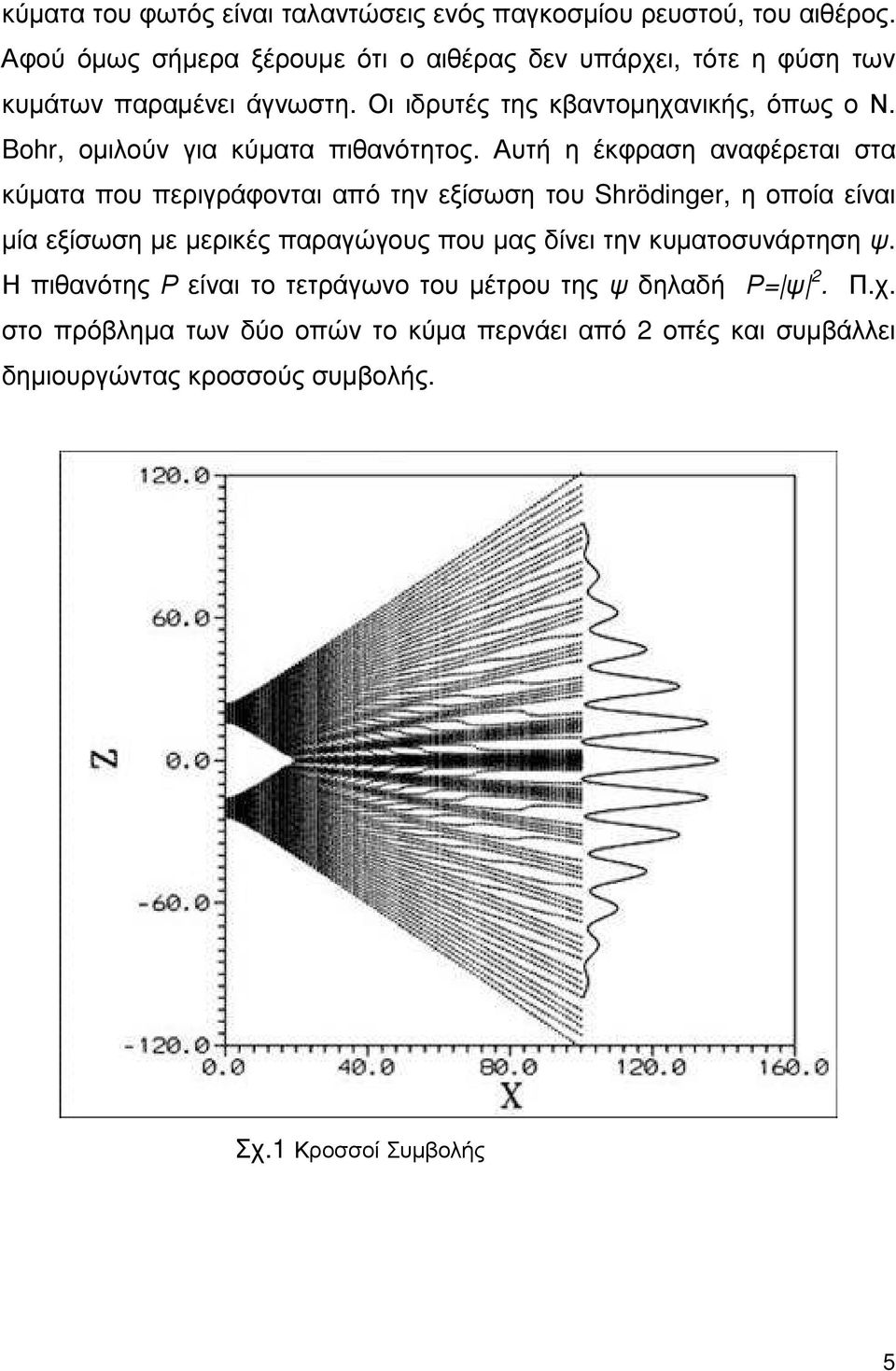 Bohr, οµιλούν για κύµατα πιθανότητος.