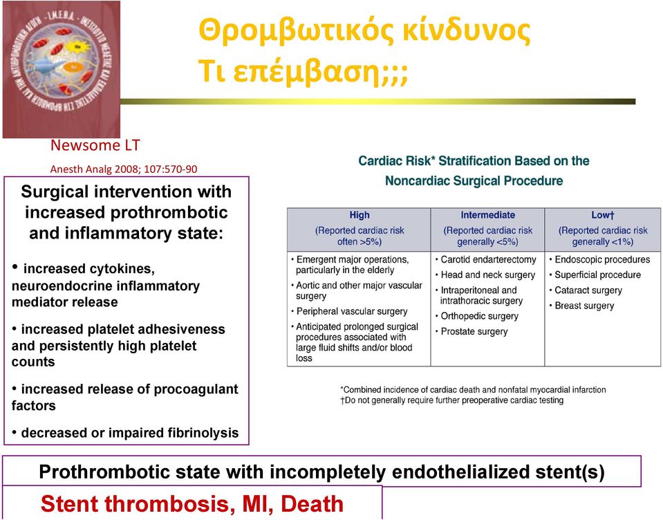 platelet adhesiveness and persistently high platelet counts increased release of procoagulant factors decreased
