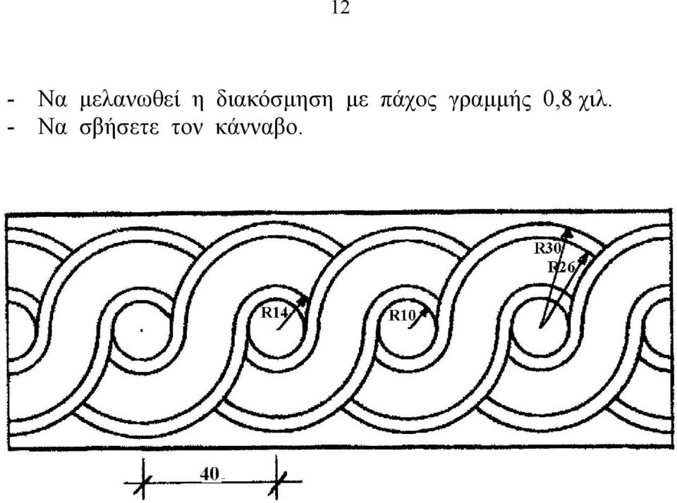 γραμμής 0,8 χιλ.