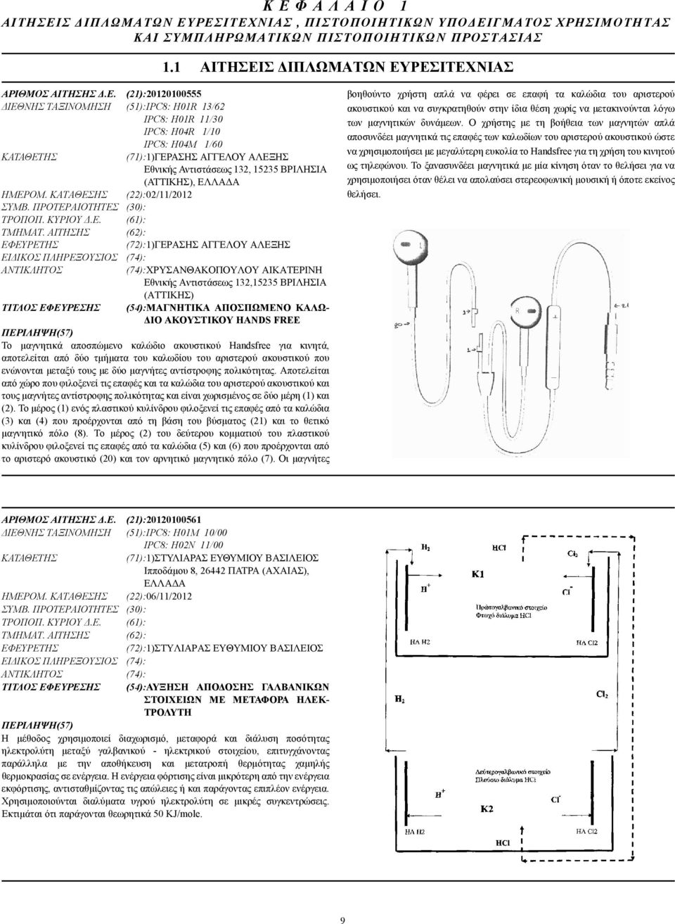 ΕΛΛΑ Α ΗΜΕΡΟΜ. ΚΑΤΑΘΕΣΗΣ (22):02/11/2012 ΣΥΜΒ. ΠΡΟΤΕΡΑΙΟΤΗΤΕΣ (30): ΤΡΟΠΟΠ. ΚΥΡΙΟΥ.Ε. (61): ΤΜΗΜΑΤ.