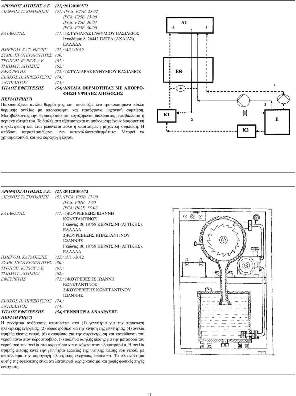 ΗΜΕΡΟΜ. ΚΑΤΑΘΕΣΗΣ (22):14/11/2012 ΣΥΜΒ. ΠΡΟΤΕΡΑΙΟΤΗΤΕΣ (30): ΤΡΟΠΟΠ. ΚΥΡΙΟΥ.Ε. (61): ΤΜΗΜΑΤ.