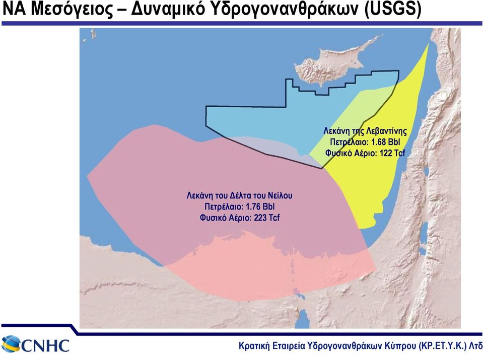 68 Bbl Φυσικό Αέριο: 122 Tcf Λεκάνη του