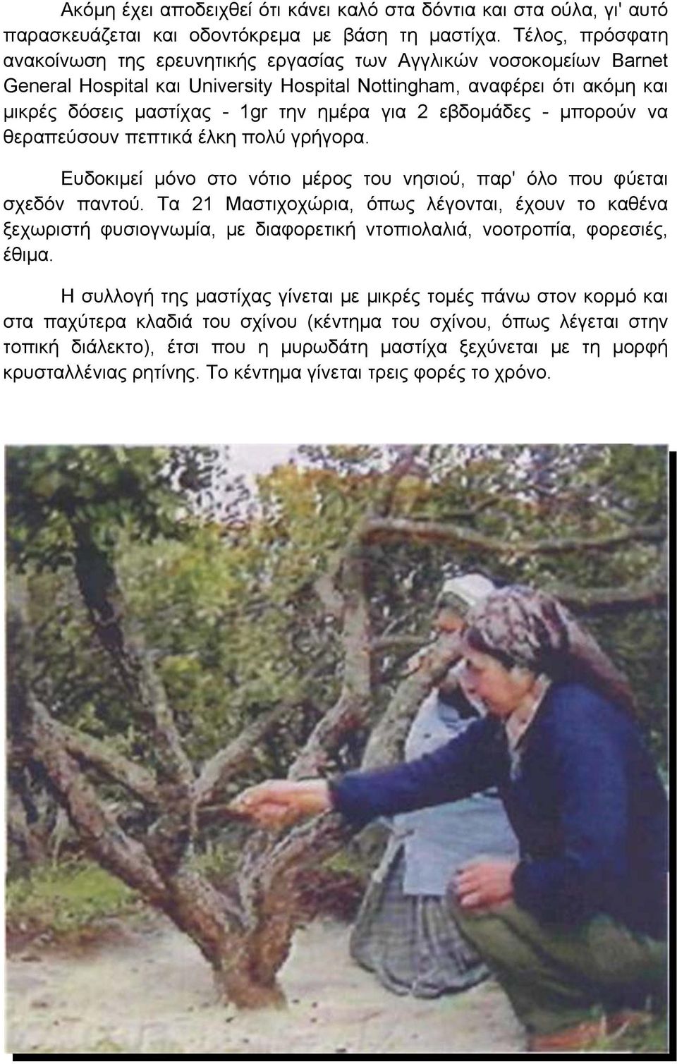 για 2 εβδομάδες - μπορούν να θεραπεύσουν πεπτικά έλκη πολύ γρήγορα. Ευδοκιμεί μόνο στο νότιο μέρος του νησιού, παρ' όλο που φύεται σχεδόν παντού.