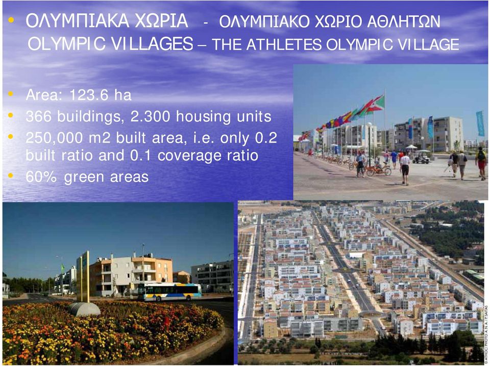 6 ha 366 buildings, 2.