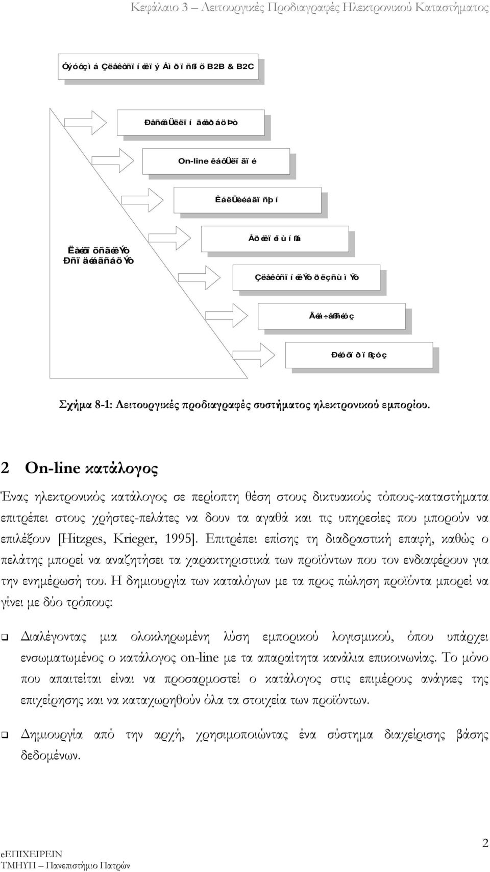 2 On-line κατάλογος Ένας ηλεκτρονικός κατάλογος σε περίοπτη θέση στους δικτυακούς τόπους-καταστήματα επιτρέπει στους χρήστες-πελάτες να δουν τα αγαθά και τις υπηρεσίες που μπορούν να επιλέξουν