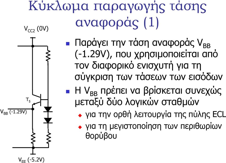 29V), που χρησιµοποιείται από τον διαφορικό ενισχυτή για τη σύγκριση των τάσεων των