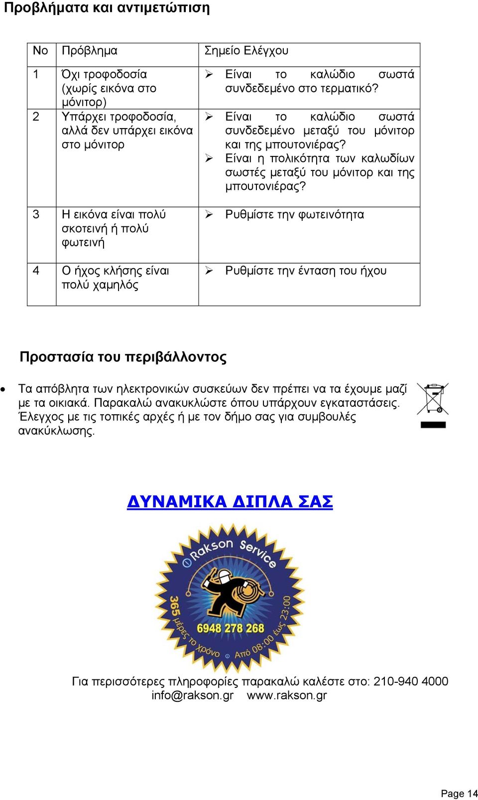Είναι η πολικότητα των καλωδίων σωστές μεταξύ του μόνιτορ και της μπουτονιέρας?