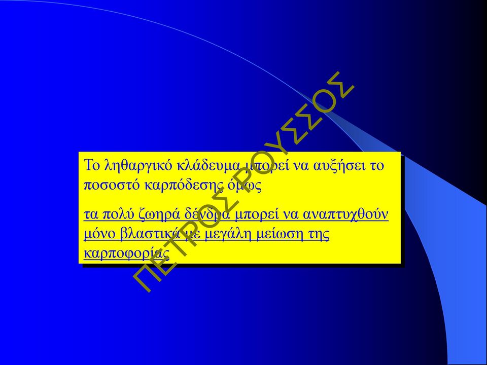 πολύ ζωηρά δένδρα μπορεί να