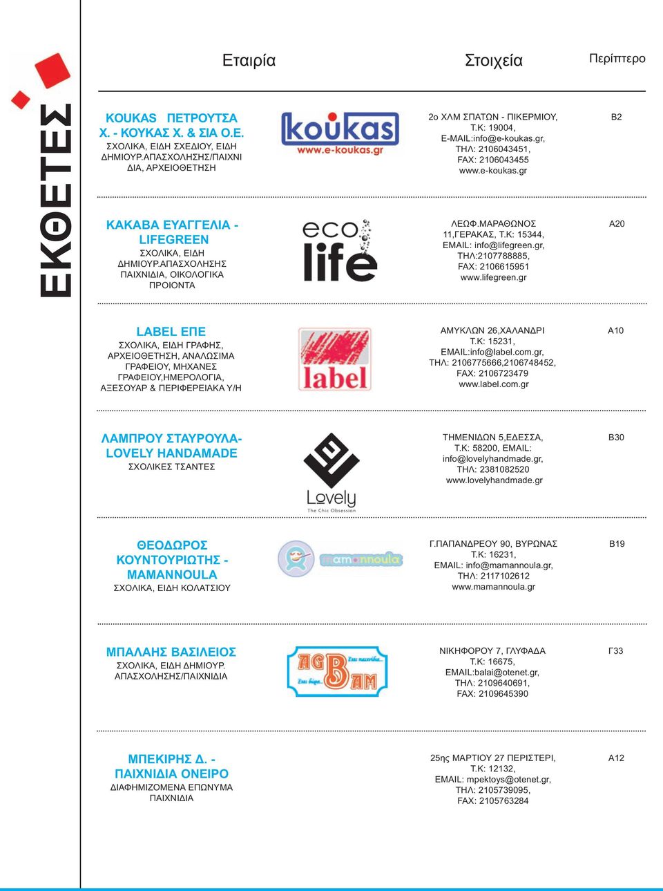 Κ: 15344, EMAIL: info@lifegreen.gr, ΤΗΛ:2107788885, FAX: 2106615951 www.lifegreen.gr Β2 Α20 LABEL ΕΠΕ ΣΧΟΛΙΚΑ, ΕΙ Η ΓΡΑΦΗΣ, ΑΡΧΕΙΟΘΕΤΗΣΗ, ΑΝΑΛΩΣΙΜΑ ΓΡΑΦΕΙΟΥ, ΜΗΧΑΝΕΣ ΓΡΑΦΕΙΟΥ,ΗΜΕΡΟΛΟΓΙΑ, ΑΞΕΣΟΥΑΡ & ΠΕΡΙΦΕΡΕΙΑΚΑ Υ/Η ΑΜΥΚΛΩΝ 26,ΧΑΛΑΝ ΡΙ Τ.