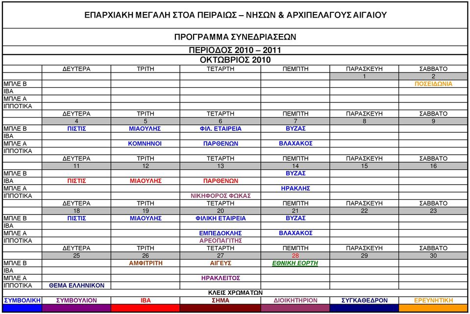 ΦΩΚΑΣ 18 19 20 21 22 23 ΠΙΣΤΙΣ ΜΙΑΟΥΛΗΣ ΦΙΛΙΚΗ ΕΤΑΙΡΕΙΑ ΕΜΠΕ ΟΚΛΗΣ ΒΛΑΧΑΚΟΣ ΑΡΕΟΠΑΓΙΤΗΣ 25 26