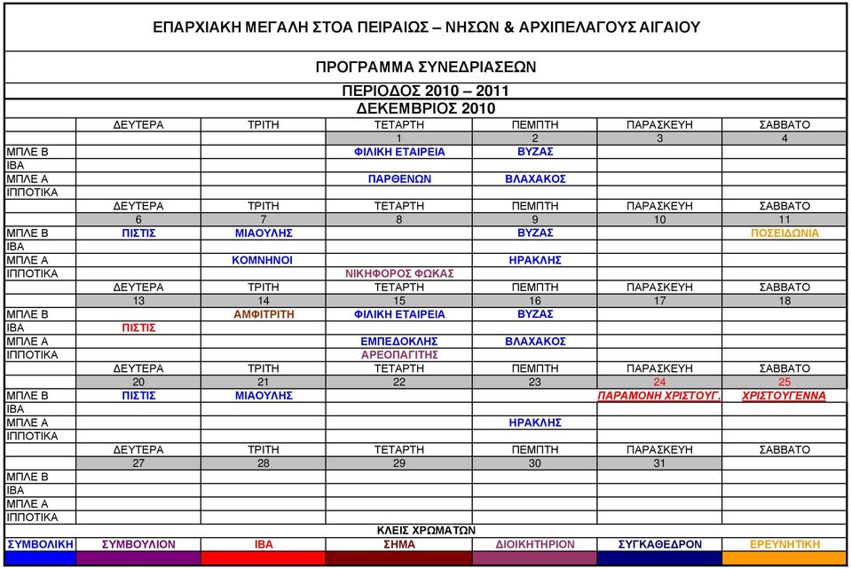 ΕΜΠΕ ΟΚΛΗΣ ΒΛΑΧΑΚΟΣ ΑΡΕΟΠΑΓΙΤΗΣ 20 21 22 23 24 25 ΠΙΣΤΙΣ ΜΙΑΟΥΛΗΣ ΠΑΡΑΜΟΝΗ ΧΡΙΣΤΟΥΓ.
