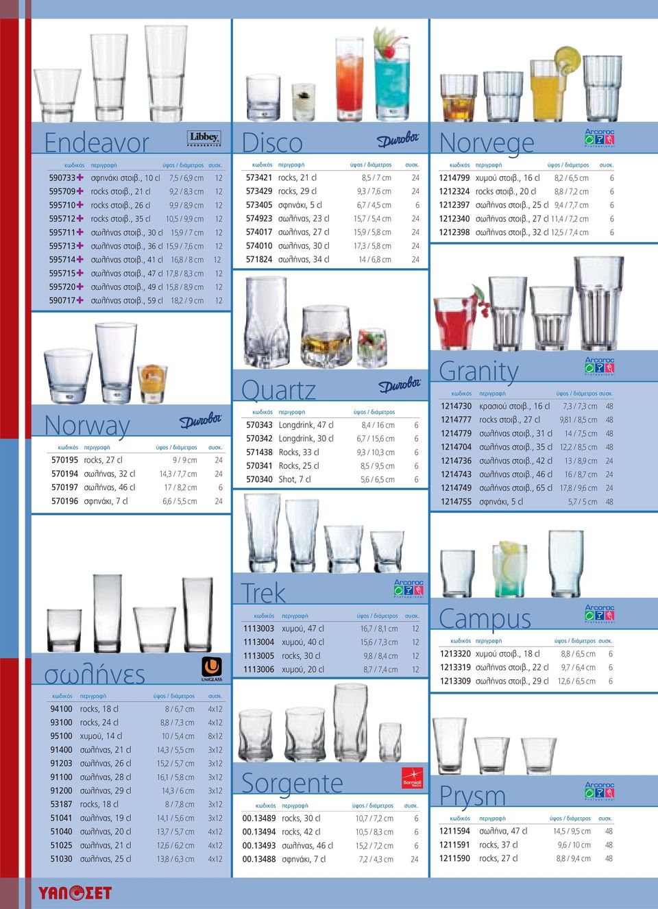 , 47 cl 17,8 / 8,3 cm 12 595720 σωλήνας στοιβ., 49 cl 15,8 / 8,9 cm 12 590717 σωλήνας στοιβ.