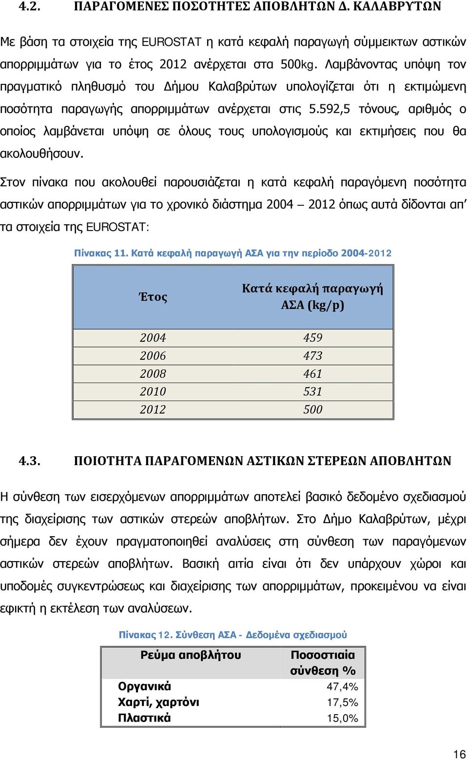 592,5 τόνους, αριθμός ο οποίος λαμβάνεται υπόψη σε όλους τους υπολογισμούς και εκτιμήσεις που θα ακολουθήσουν.