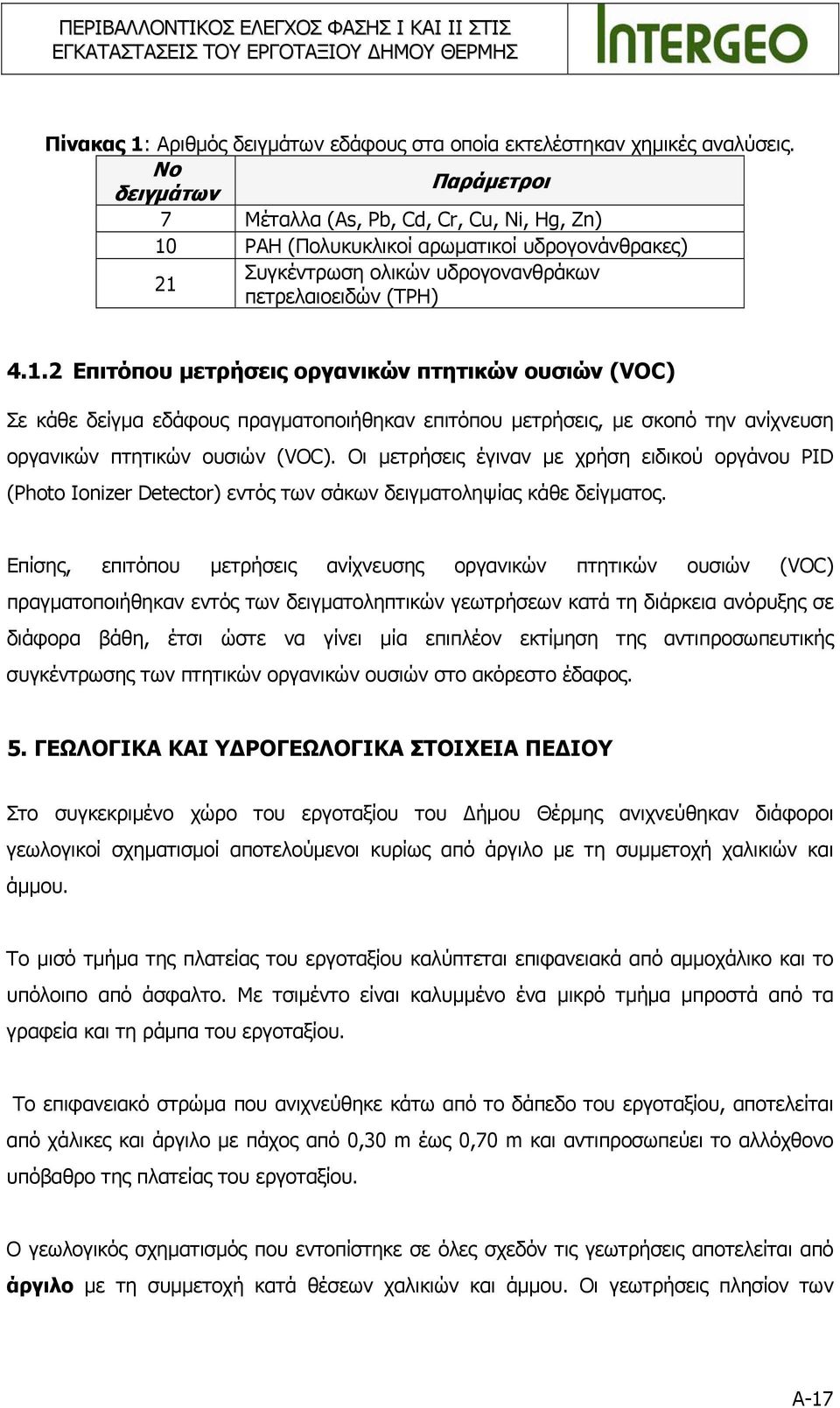 ΡΑΗ (Πολυκυκλικοί αρωματικοί υδρογονάνθρακες) Συγκέντρωση ολικών υδρογονανθράκων 21 