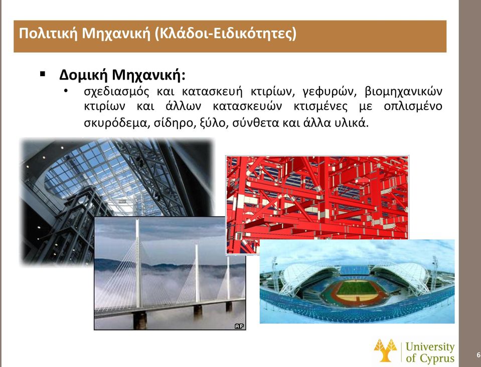 βιομηχανικών κτιρίων και άλλων κατασκευών κτισμένες