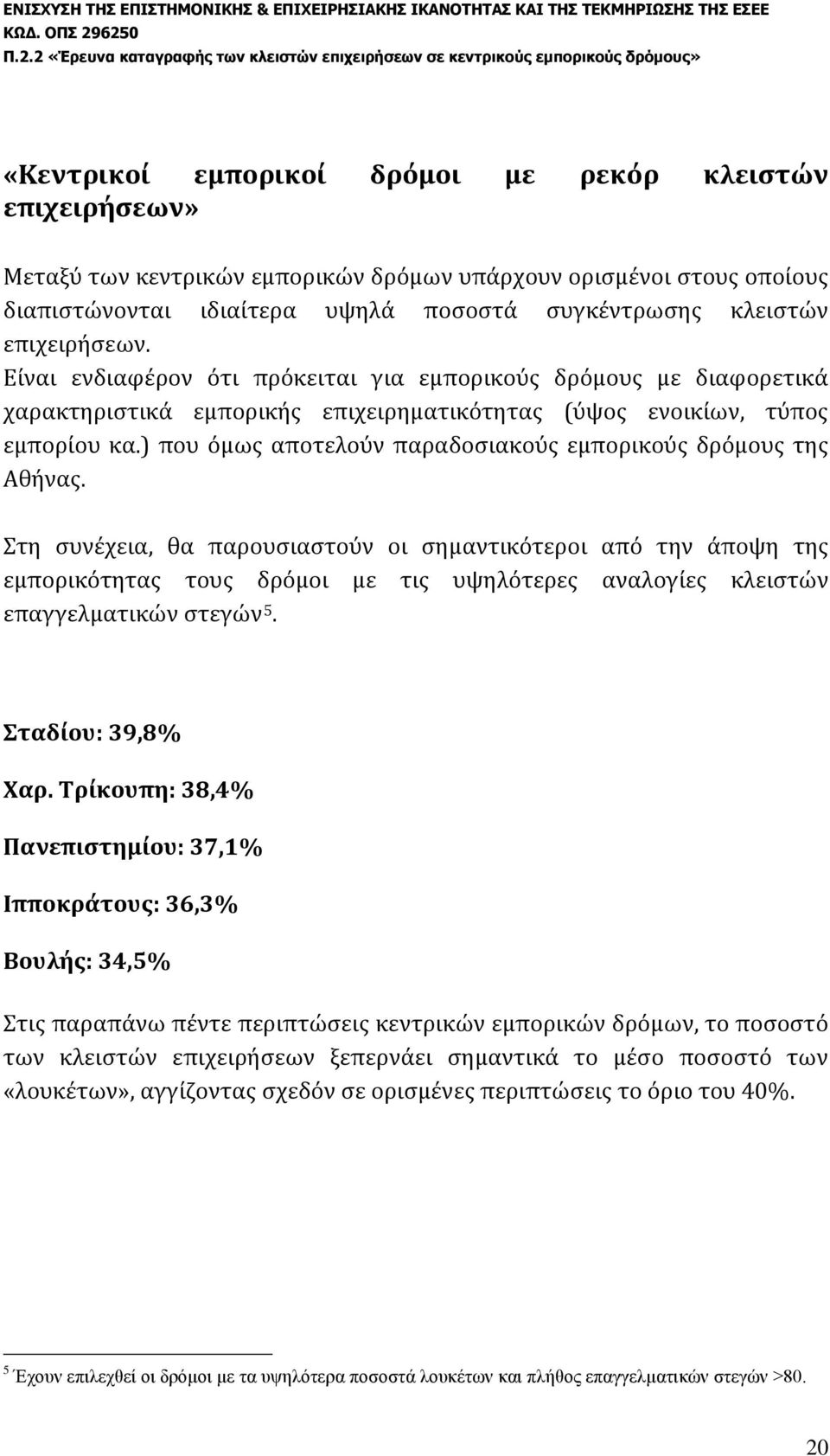 ) που όμως αποτελούν παραδοσιακούς εμπορικούς δρόμους της Αθήνας.