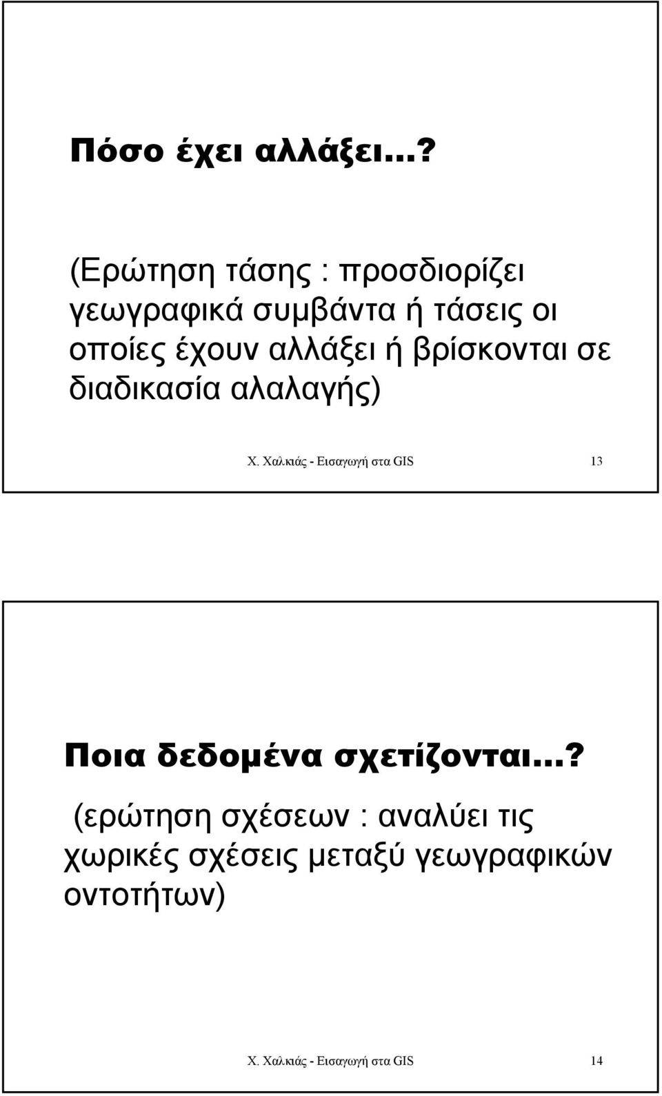 αλλάξει ή βρίσκονται σε διαδικασία αλαλαγής) Χ.