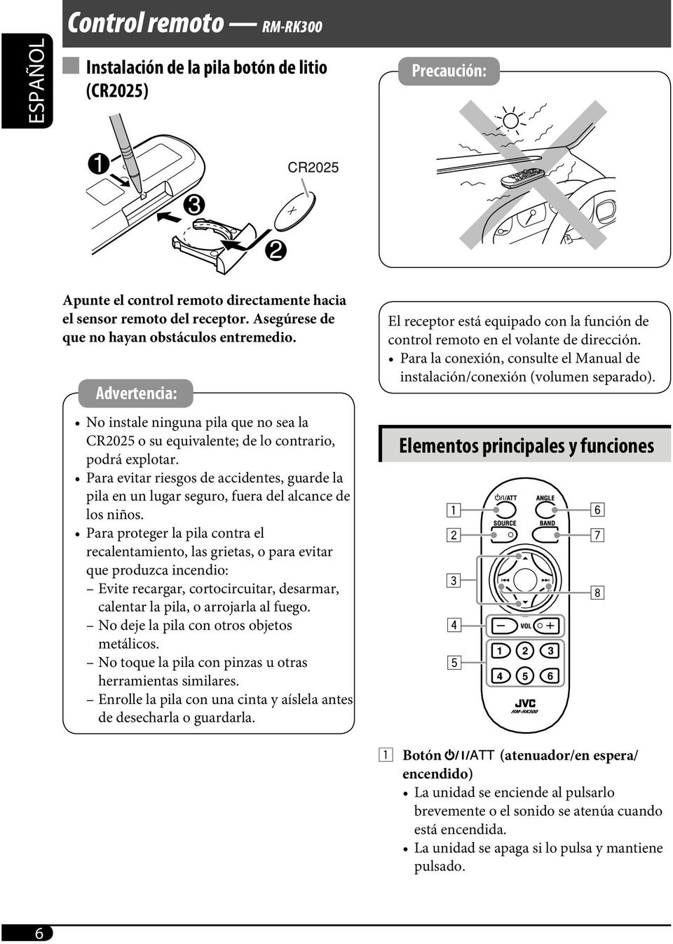 Para evitar riesgos de accidentes, guarde la pila en un lugar seguro, fuera del alcance de los niños.