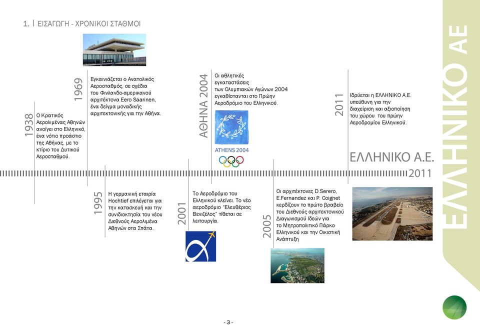 1995 Η γερμανική εταιρία Hochtief επιλέγεται για την κατασκευή και την συνιδιοκτησία του νέου Διεθνούς Αερολιμένα Αθηνών στα Σπάτα.