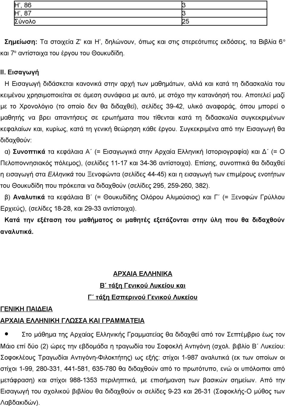 Αποτελεί μαζί με το Χρονολόγιο (το οποίο δεν θα διδαχθεί), σελίδες 39-42, υλικό αναφοράς, όπου μπορεί ο μαθητής να βρει απαντήσεις σε ερωτήματα που τίθενται κατά τη διδασκαλία συγκεκριμένων κεφαλαίων