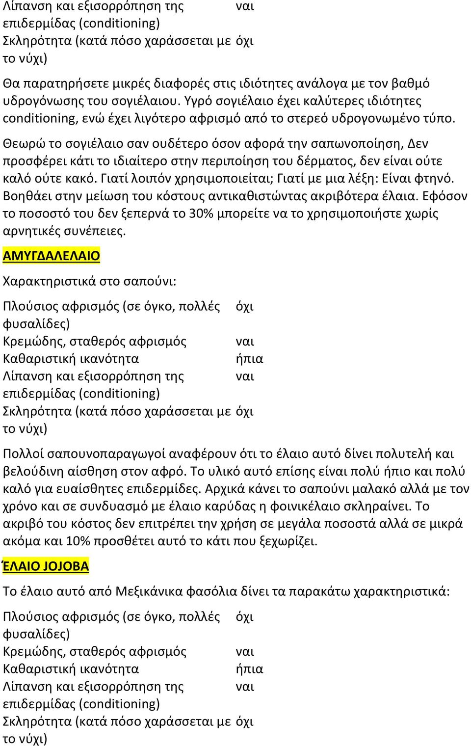 Θεωρώ το σογιέλαιο σαν ουδέτερο όσον αφορά την σαπωνοποίηση, Δεν προσφέρει κάτι το ιδιαίτερο στην περιποίηση του δέρματος, δεν εί ούτε καλό ούτε κακό.