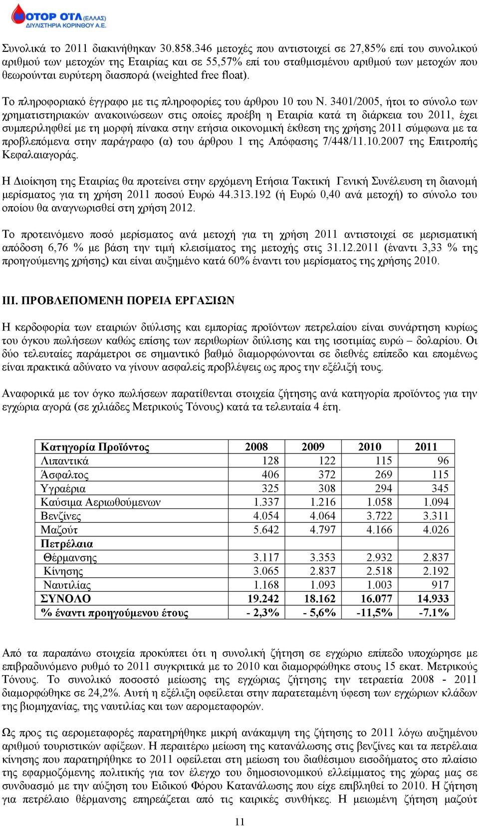 Το πληροφοριακό έγγραφο με τις πληροφορίες του άρθρου 10 του Ν.