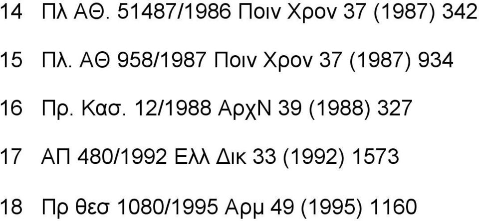12/1988 ΑρχΝ 39 (1988) 327 17 ΑΠ 480/1992 Ελλ ικ