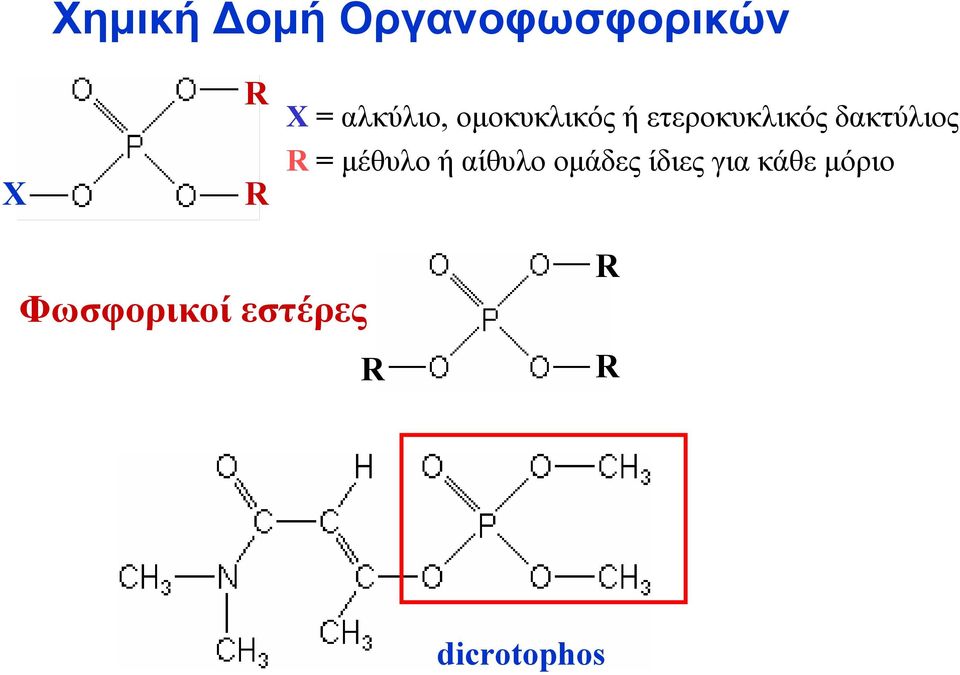 δακτύλιος R = μέθυλο ή αίθυλο ομάδες ίδιες