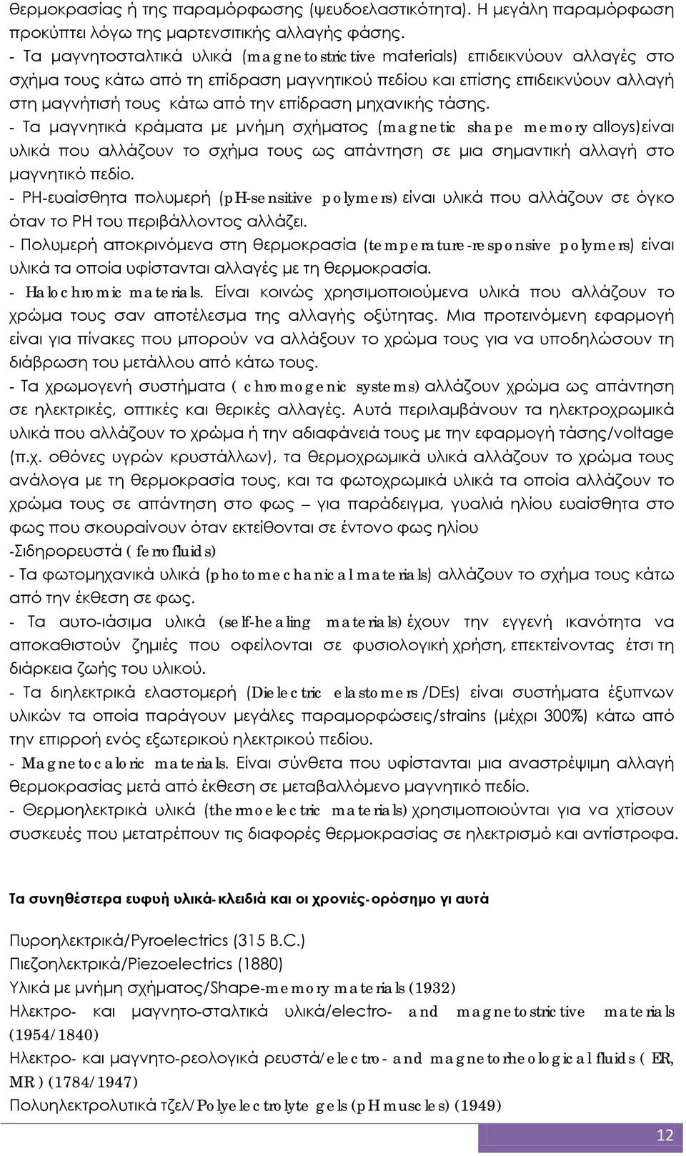 επίδραση μηχανικής τάσης. - Τα μαγνητικά κράματα με μνήμη σχήματος (magnetic shape memory alloys)είναι υλικά που αλλάζουν το σχήμα τους ως απάντηση σε μια σημαντική αλλαγή στο μαγνητικό πεδίο.