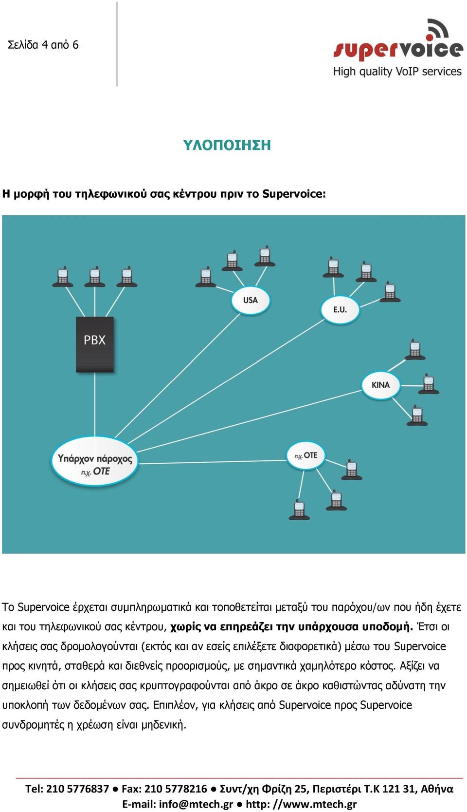 Έτσι οι κλήσεις σας δρομολογούνται (εκτός και αν εσείς επιλέξετε διαφορετικά) μέσω του Supervoice προς κινητά, σταθερά και διεθνείς προορισμούς, με σημαντικά