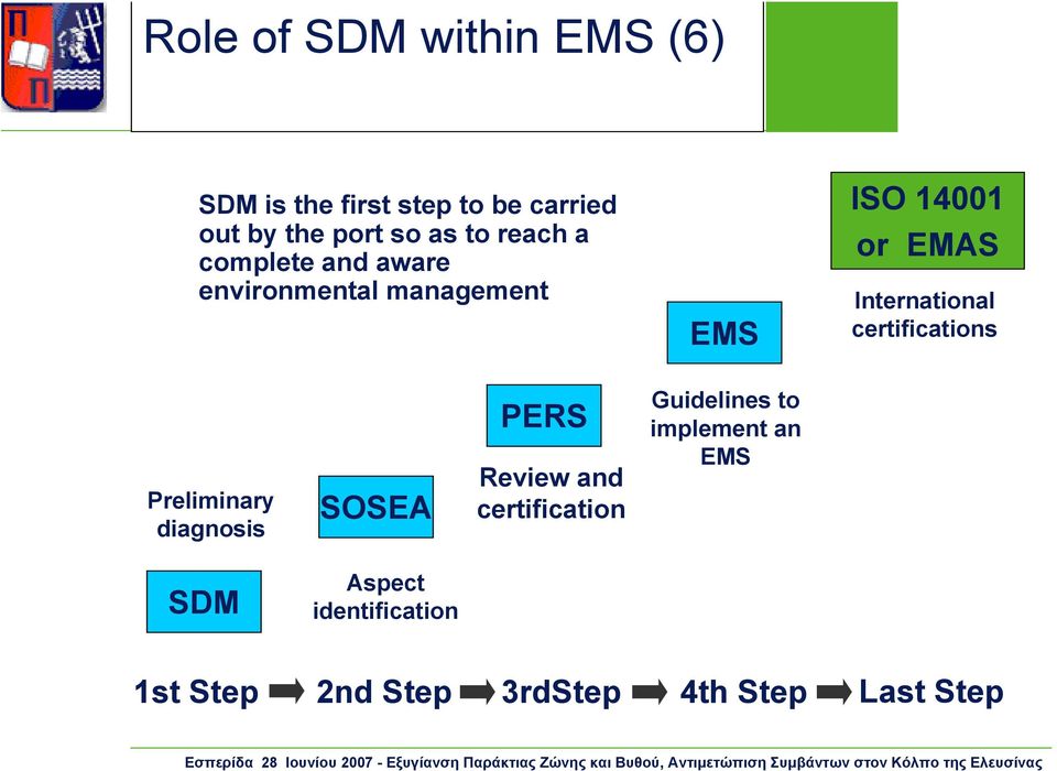 certifications Preliminary diagnosis SOSEA PERS Review and certification Guidelines to