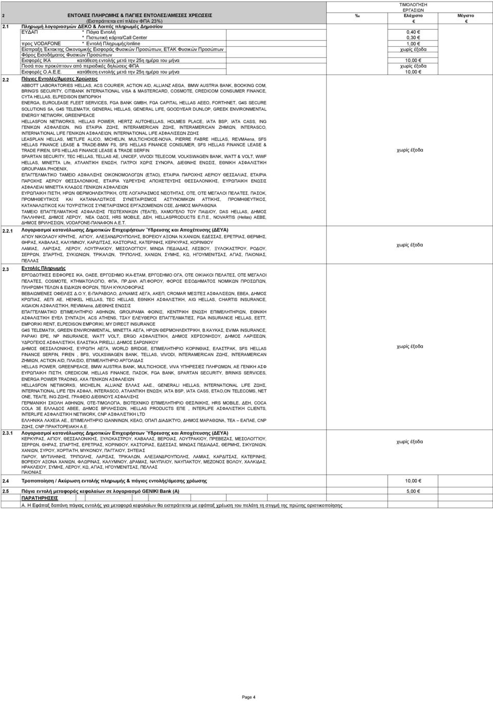 6702 1,00 Είσπραξη Έκτακτης Οικονομικής Εισφοράς Φυσικών Προσώπων, ΕΤΑΚ Φυσικών Προσώπων χωρίς έξοδα ICOMPAY Φόρος Εισοδήματος Φυσικών Προσώπων Εισφορές ΙΚΑ κατάθεση εντολής μετά την 25η ημέρα του
