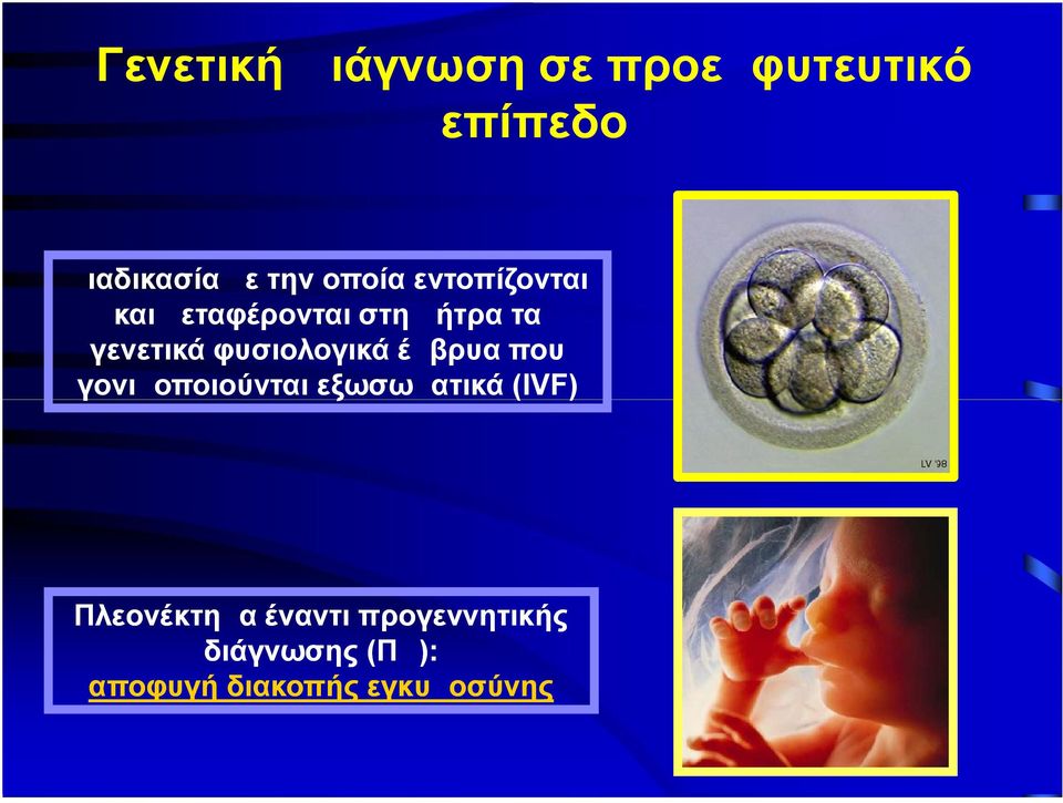 φυσιολογικά έμβρυα που γονιμοποιούνται εξωσωματικά (IVF)