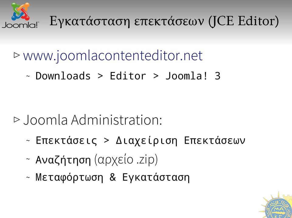 net ~ Downloads > Editor > Joomla!