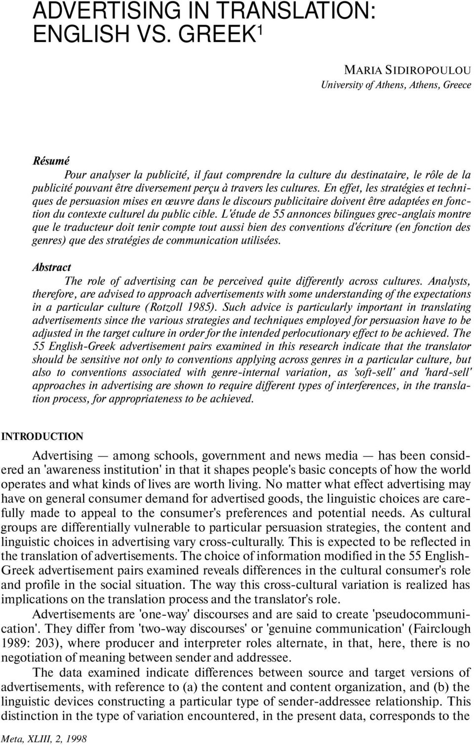 être diversement perçu à travers les cultures.