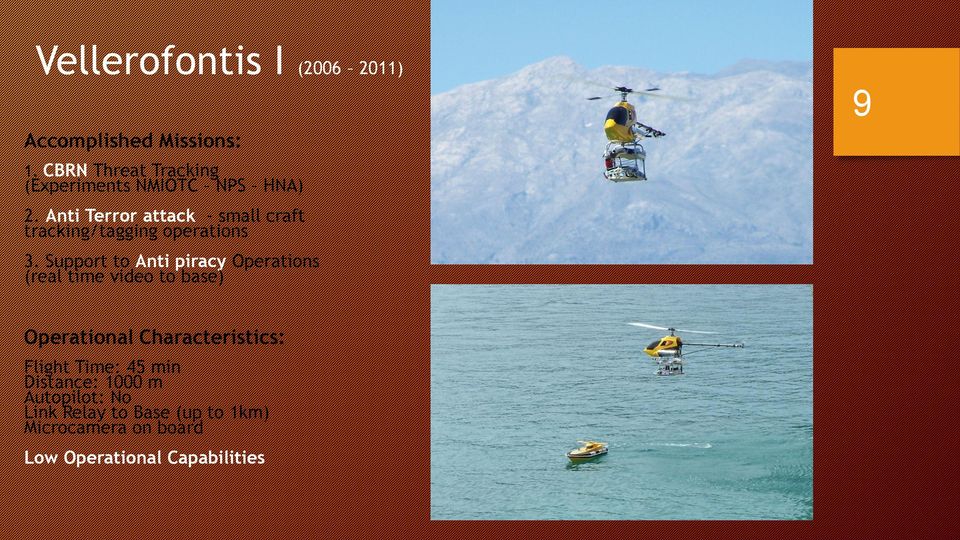 Anti Terror attack - small craft tracking/tagging operations 3.