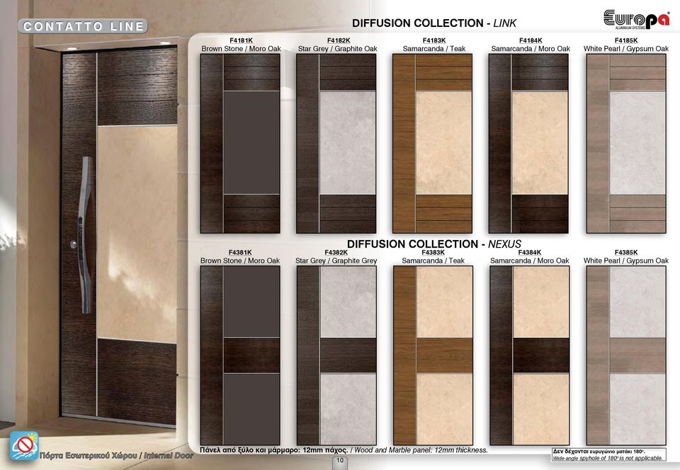 COLLECTION - NEXUS F4383K Samarcanda / Teak F4384K Samarcanda / Moro Oak F4385K White Pearl / Gypsum Oak Πάνελ από ξύλο και
