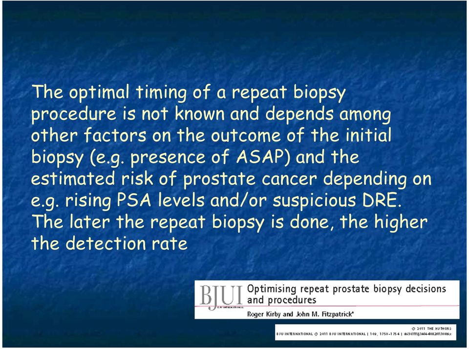presence of ASAP) and the estimated risk of prostate cancer depending 