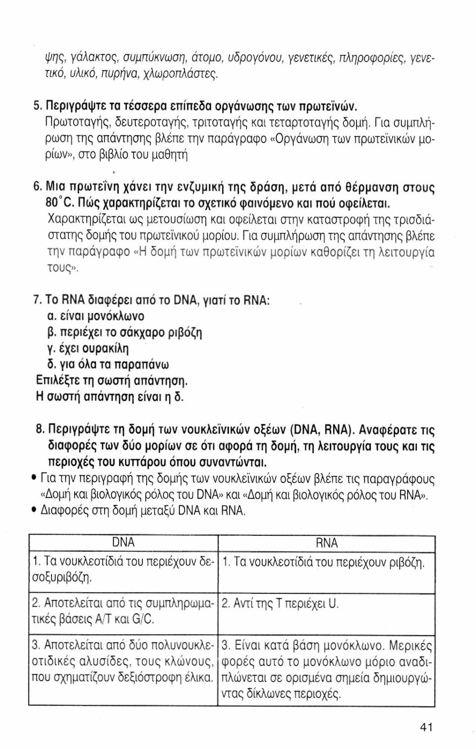 Μια πρωτείνη χάνει την ενζυμική της δράση, μετά από θέρμανση στους 80 C. Πώς χαρακτηρίζεται το σχετικό φαινόμενο και πού οφείλεται.