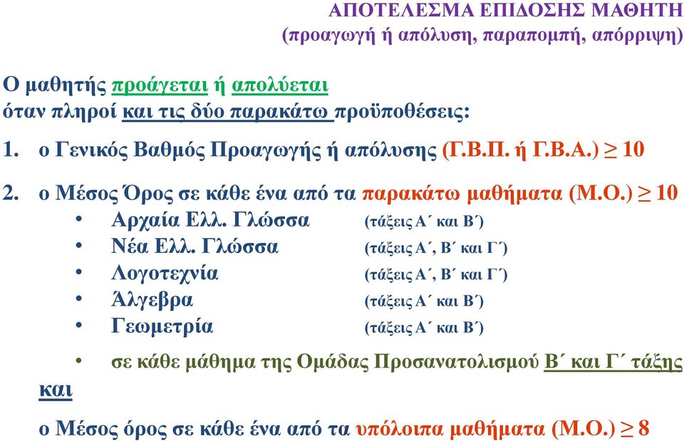 ) 10 Αρχαία Ελλ. Γλώσσα (τάξεις A και Β ) Νέα Ελλ.
