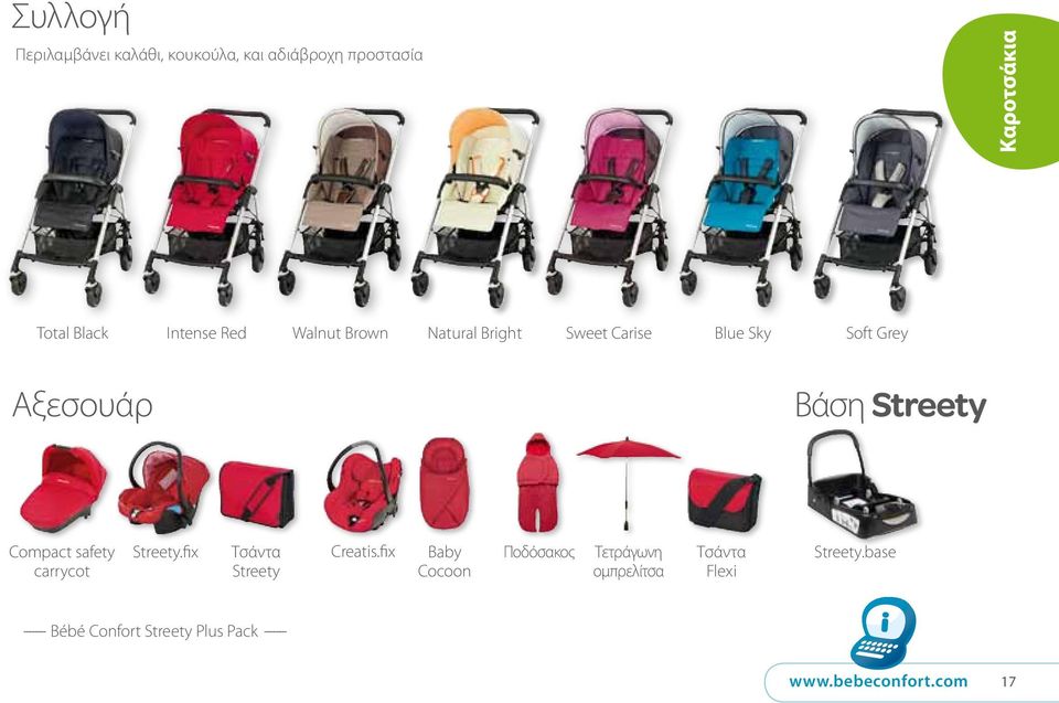 safety carrycot Streety.fix Τσάντα Streety Creatis.