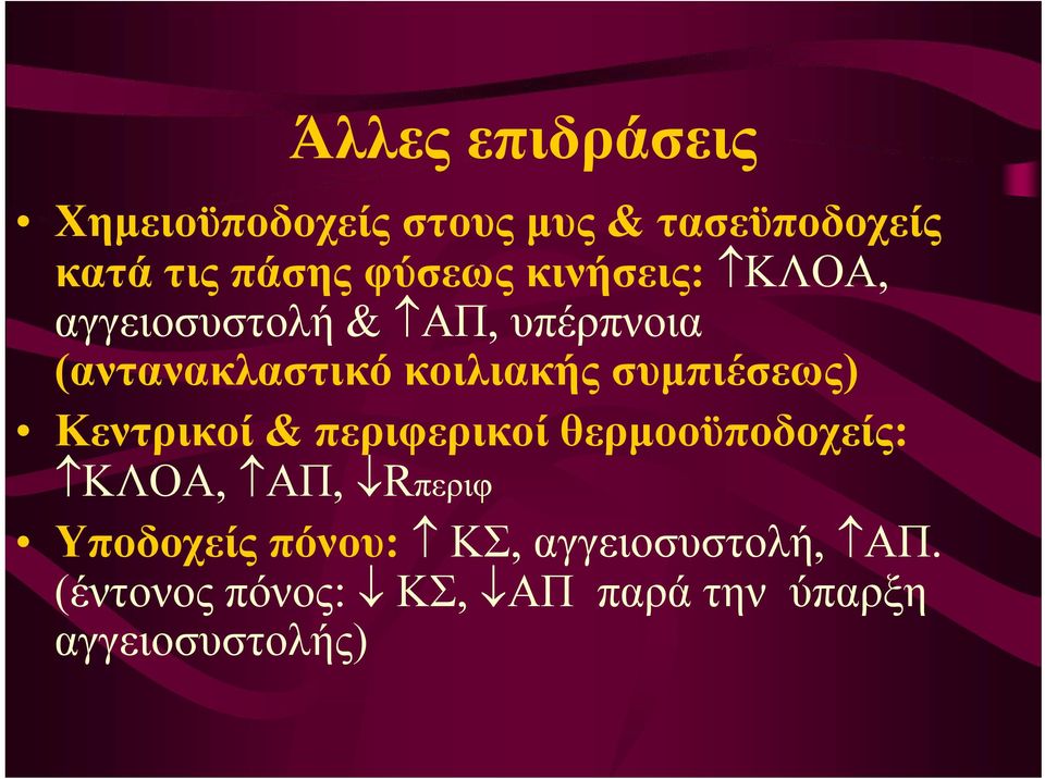 συμπιέσεως) Κεντρικοί & περιφερικοί θερμοοϋποδοχείς: ΚΛΟΑ, ΑΠ, Rπεριφ Υποδοχείς