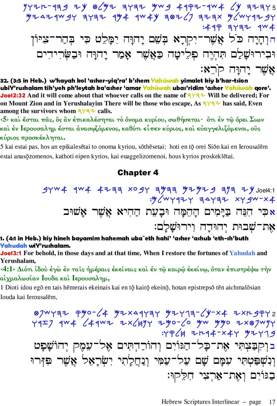 Joel2:32 And it will come about that whoever calls on the name of DEDI Will be delivered; For on Mount Zion and in Yerushalayim There will be those who escape, As DEDI has said, Even among the