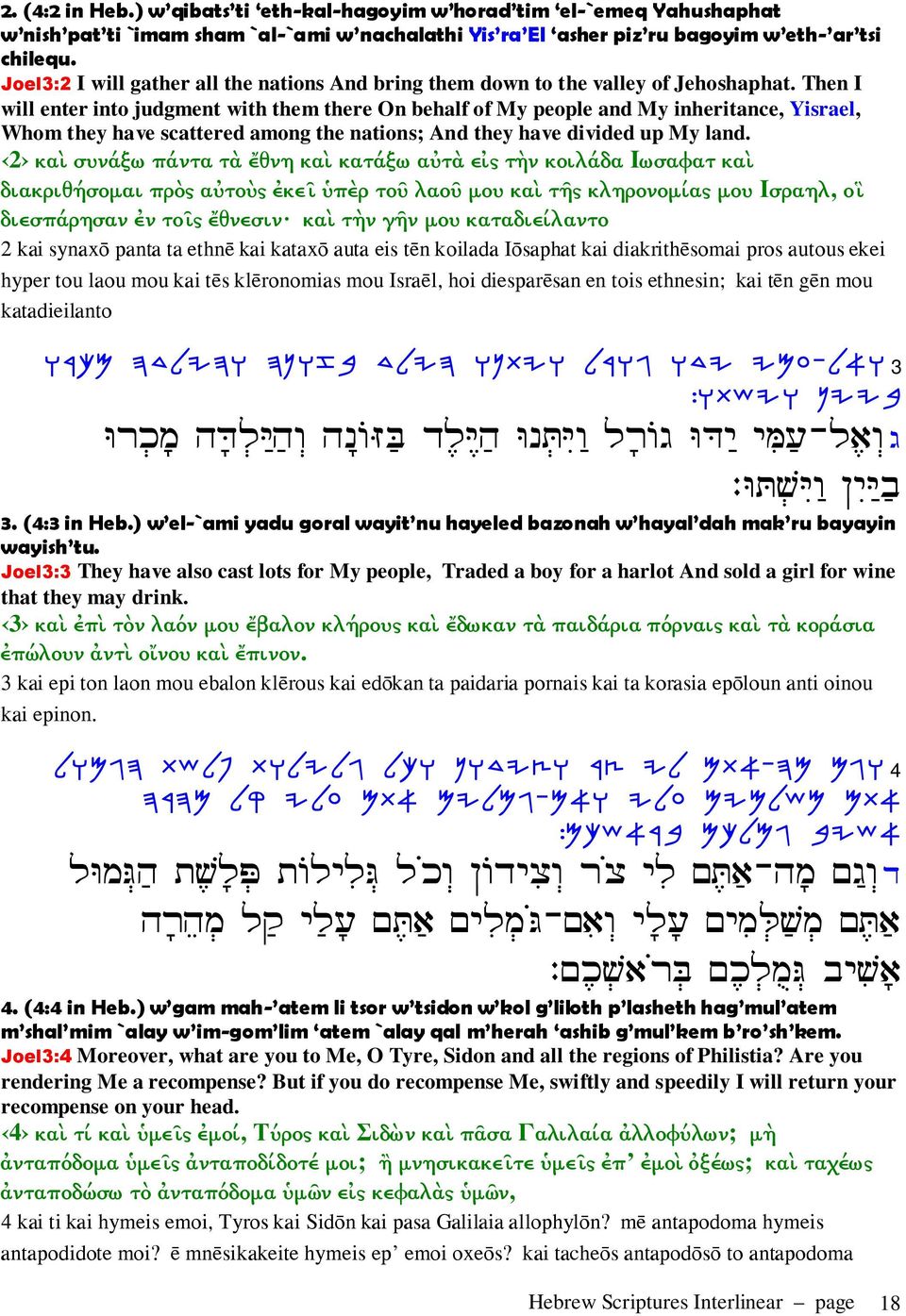 Then I will enter into judgment with them there On behalf of My people and My inheritance, Yisrael, Whom they have scattered among the nations; And they have divided up My land.