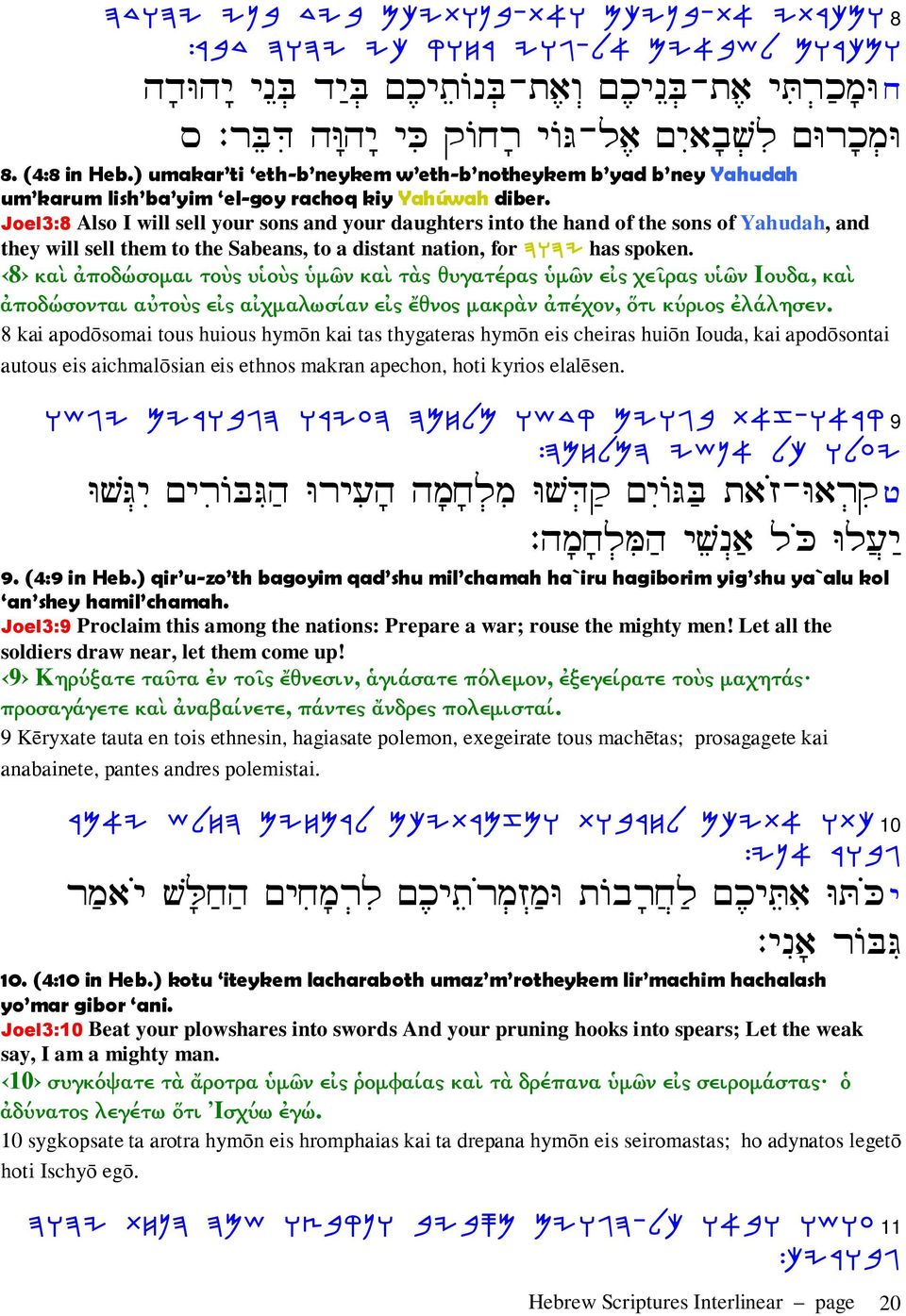 Joel3:8 Also I will sell your sons and your daughters into the hand of the sons of Yahudah, and they will sell them to the Sabeans, to a distant nation, for DEDI has spoken.