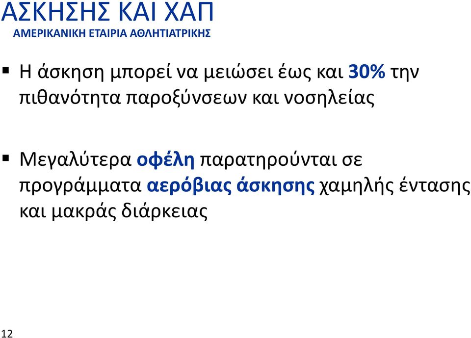 παροξύνσεων και νοσηλείας Μεγαλύτερα οφέληπαρατηρούνται